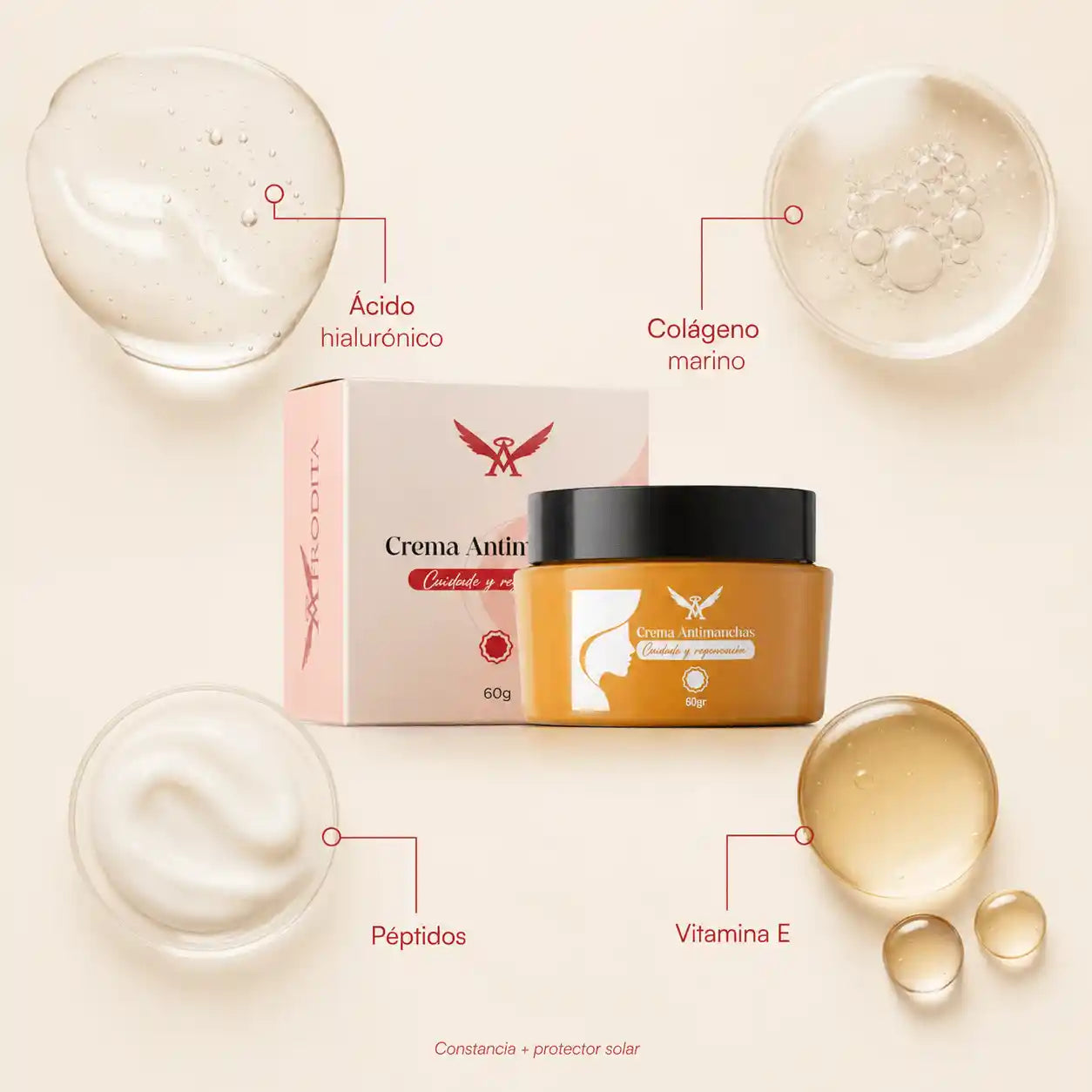 Crema Anti Manchas Afrodita – Rutina facial para manchas, tono desigual y signos de edad
