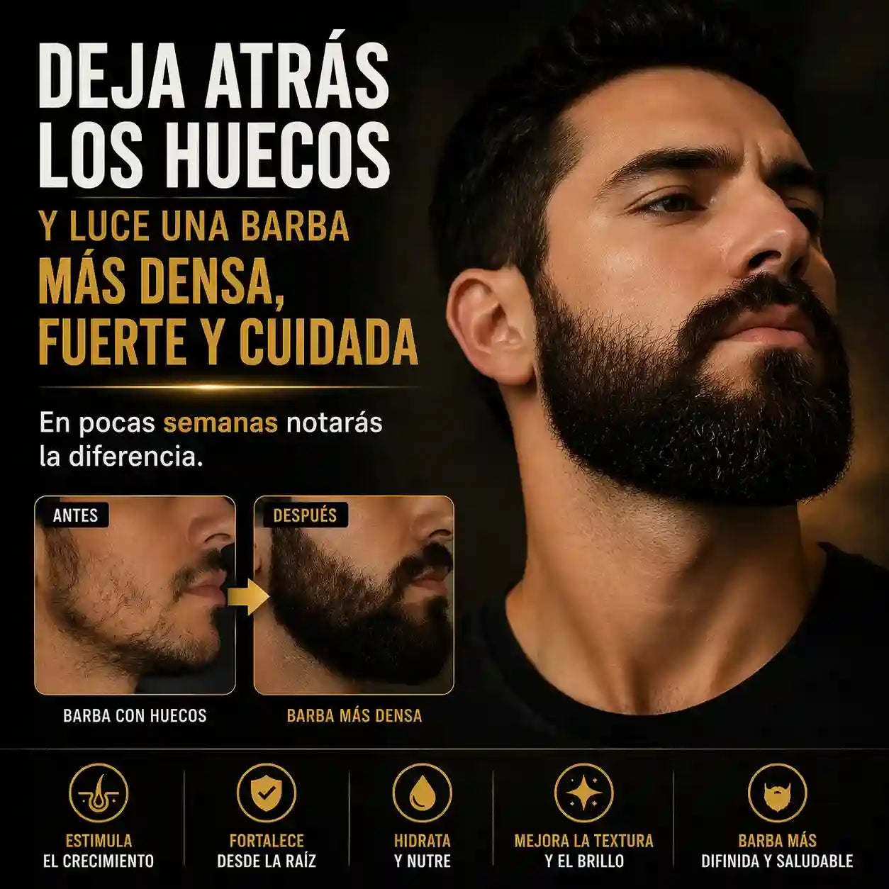 Rellena Los Huecos De Tu Barba Y Rejuvenece Tu Rostro Con La Única Fórmula Dual Que Estimula El Folículo E Hidrata Profundamente