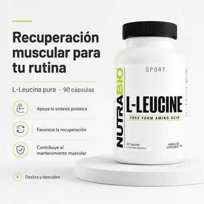 ReBuild by NutraBio L-LEUCINE | Entrena fuerte. Recupérate para seguir creciendo.