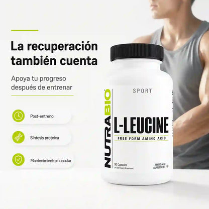 ReBuild by NutraBio L-LEUCINE | Entrena fuerte. Recupérate para seguir creciendo.