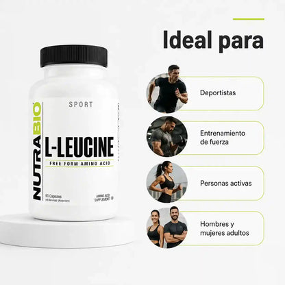 ReBuild by NutraBio L-LEUCINE | Entrena fuerte. Recupérate para seguir creciendo.