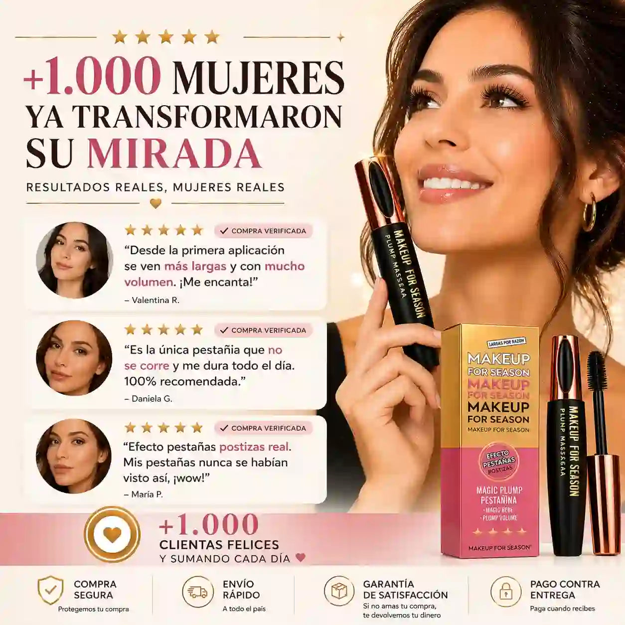 Pestañas más largas, con volumen en solo 30 segundos y olvídate de los retoques por el resto del día