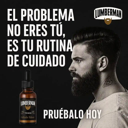 KIT LUMBERMAN FULL BARBA: Tónico Activador de Barba + Serum Hidratación Profunda