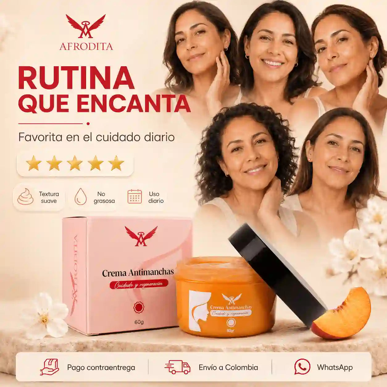 Crema Anti Manchas Afrodita – Rutina facial para manchas, tono desigual y signos de edad