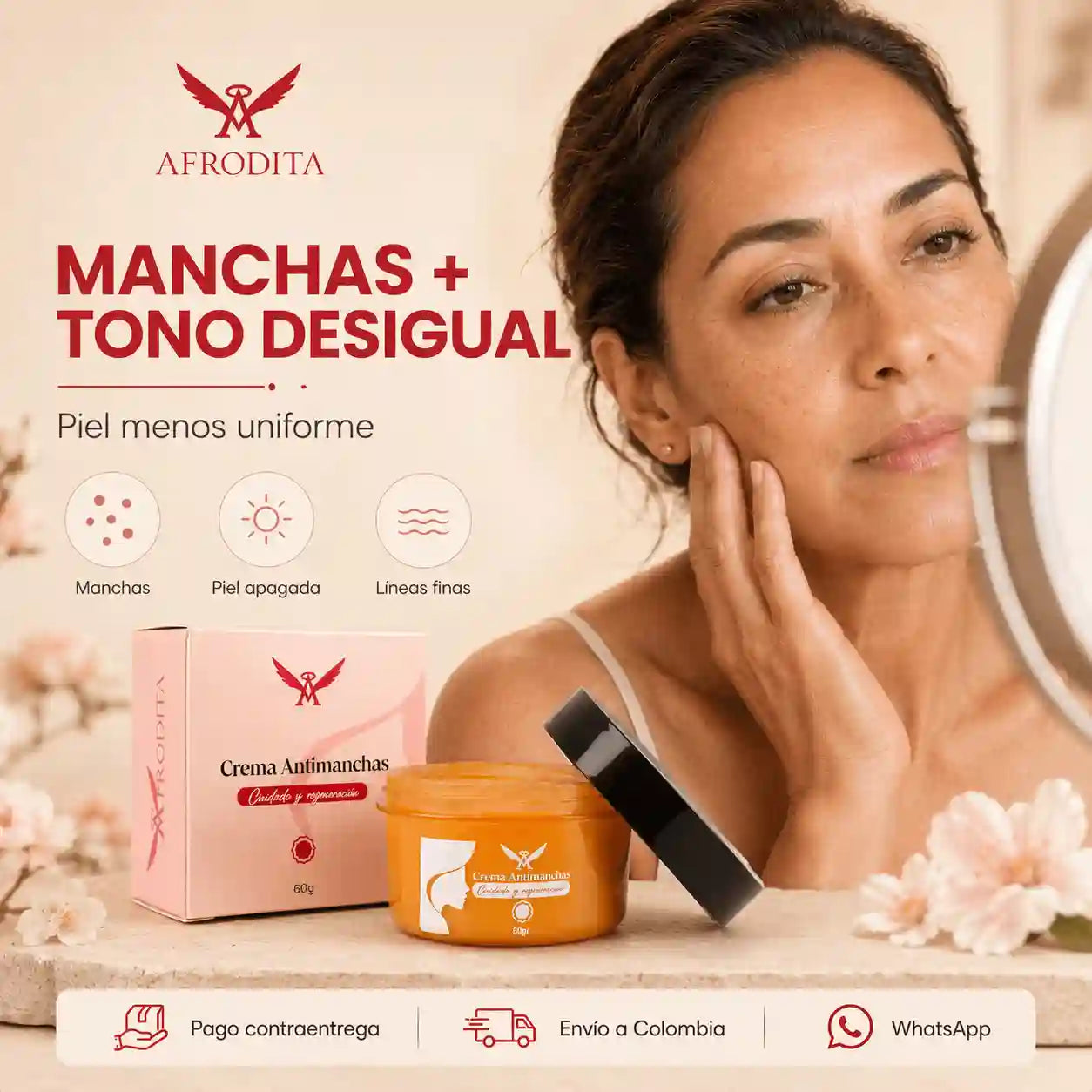 Crema Anti Manchas Afrodita – Rutina facial para manchas, tono desigual y signos de edad