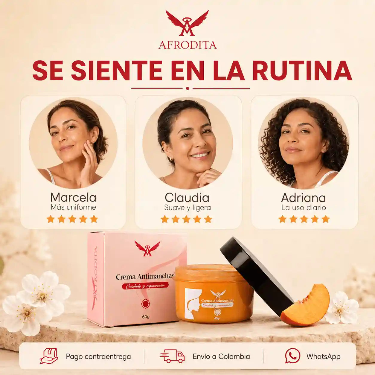 Crema Anti Manchas Afrodita – Rutina facial para manchas, tono desigual y signos de edad