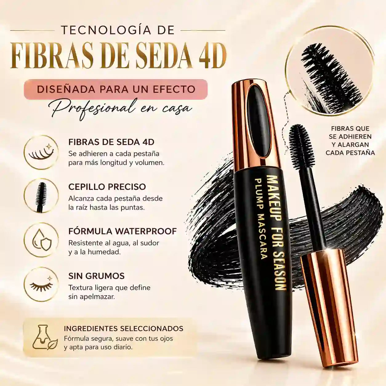 Pestañas más largas, con volumen en solo 30 segundos y olvídate de los retoques por el resto del día