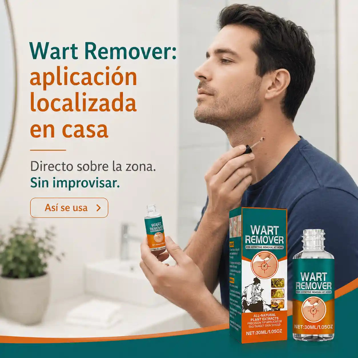 Removedor de verrugas | Cuidado localizado para verrugas visibles