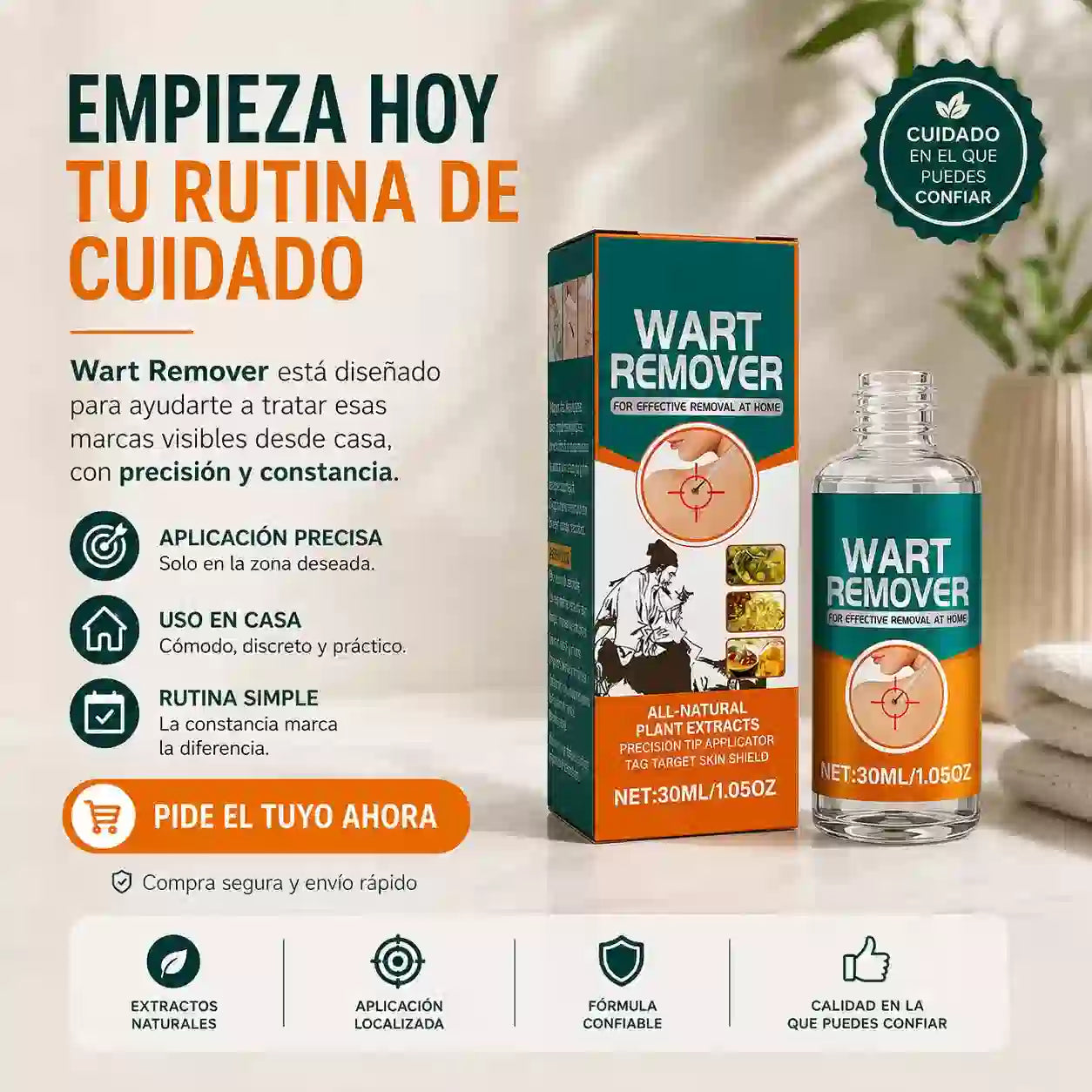Removedor de verrugas | Cuidado localizado para verrugas visibles